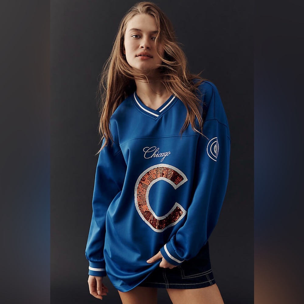 Anthropologie The Wild Collective MLB Chicago Cubs Long-Sleeve Top